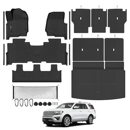 TPE-Floor-Mat-Set-for-2018-2024-Ford-Expedition-Max-8-Seats TPE Floor Mat Set for 2018-2024 Ford Expedition Max 8 Seats - Image 1