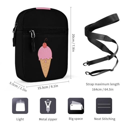 Cherry Ice Cream Mini Crossbody Bag Anti-Theft Side Shoulder Bags Messenger Bag Unisex2
