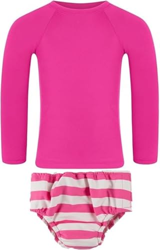 Kit Sunga/Biquini com Fralda Absorvente Reutilizável + Blusa Camiseta Blusa de Proteção UV 50+ Manga