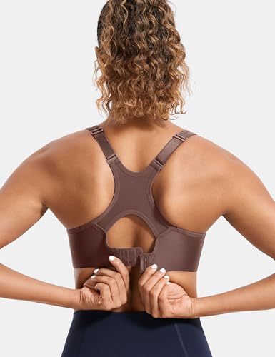 Image of SYROKAN Women's Full Support High Impact Racerback Lightly Lined Underwire Sports Bra
