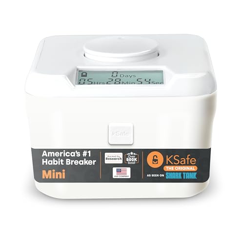 Kitchen Safe Mini: Time Locking Container (White Lid + White Base) - 3.0" Height