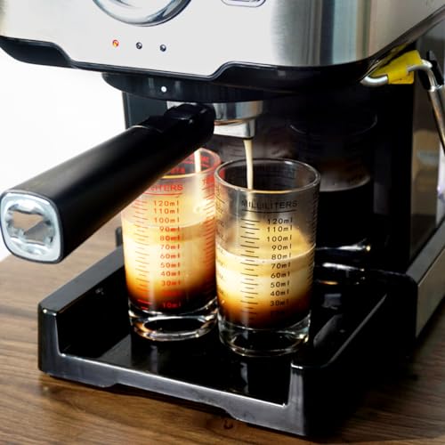 Vaso medidor vidrio 120 ml negro miniatura 5