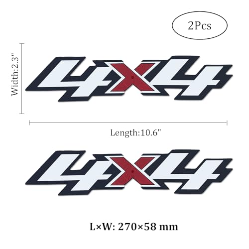 Image of Set of 2pcs Stylish 4X4 Car Decal Stickers with Squeegee, Compatible with Tacoma Tundra Ram Silverado Trucks, Pickups, SUVs, and Sedans, Universal Fit Auto Decoration Accessories