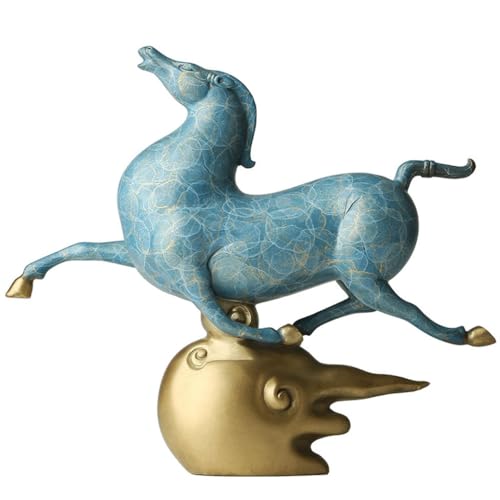 Cheval en cuivre, artisanat d'art idéal pour un cadeau de bureau