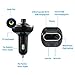 Criacr Bluetooth FM Transmitter for Car, Wireless Radio Transmitter Car Adapter, with Dual USB Charging Port, Quick Charge 3.0, Music Player Support Aux Output, Hands-Free Call for All Smartphones