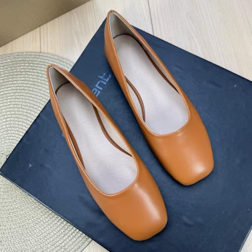 INEELUYI Women's Ballet Flats Shoes Comfortable Patent Leather Dress Slip on Shoes Teacher Business Casual Functional Flat Shoes for Women2