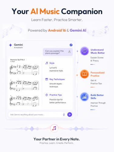 Image of 15.6 Inch Android 16 Tablet, FHD IPS Sheet Music Display for Musicians | 12GB Memory 128GB Storage, Helio G99 Octa-Core, 12000mAh Battery, 32MP Rear Camera, Quad Speakers, Sheet Music Display
