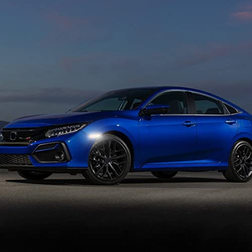 R&F Auto 2Pcs White Led Side Marker Lights Replacement For H'onda Civic 2016-2021 10Th Gen Sedan Coupe Hatchback Bumper Sidemarker Lamps Fender Driver Passenger Driving Running Position Light #TOP5