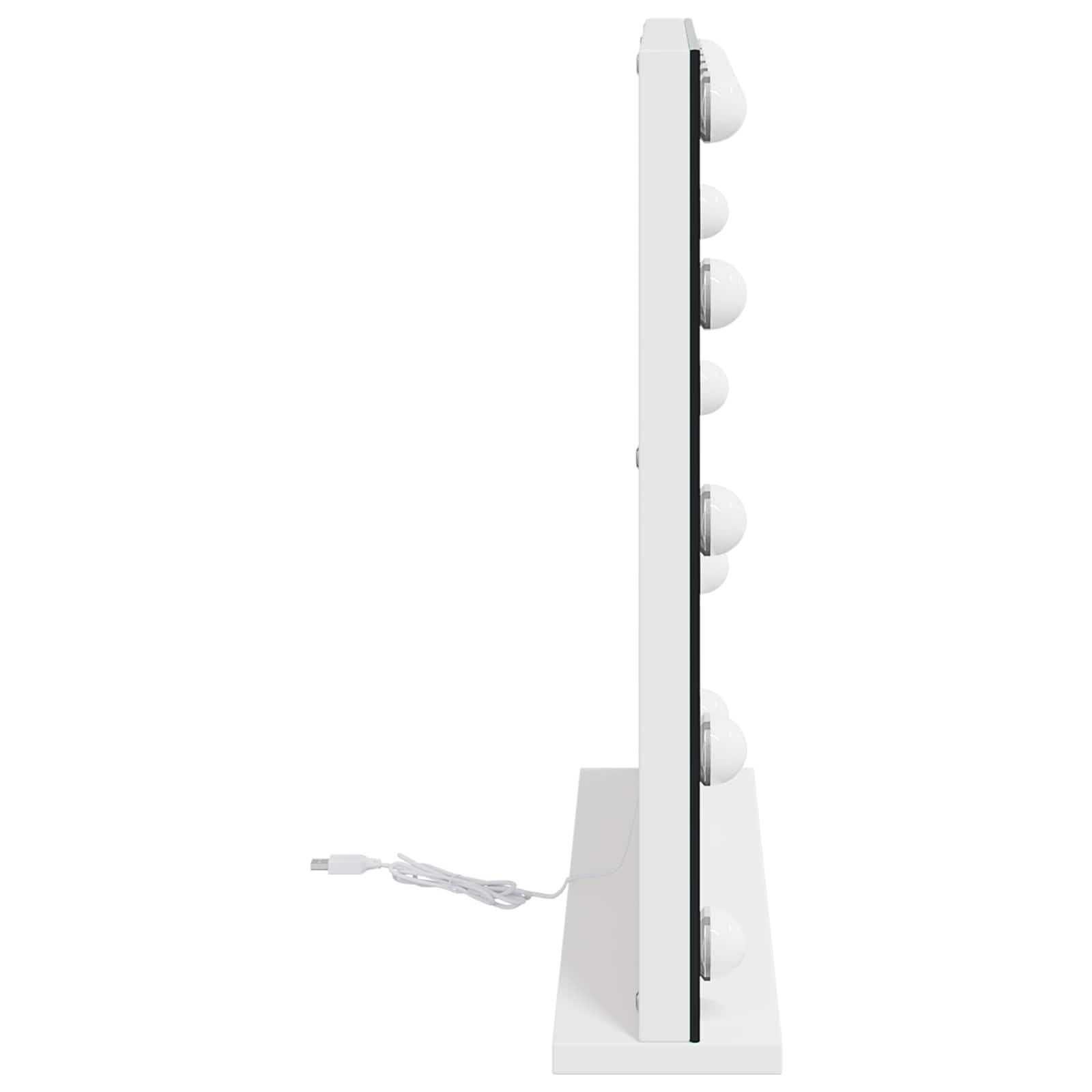 Miroir de Coiffure LED Blanc 50 x 10 x 44 cm Verre et Acier,Santé & beauté,Hygiène personnelle,Cosmétiques,Accessoires cosmétiques,Accessoires de Maquillage,4.85 kg-42020526