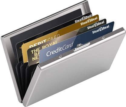 Ofixo OFX_BLUE_ATM Credit Card Holder Protector Stainless Steel Credit Card Wallet Slim Metal Credit Card Case thumb #1