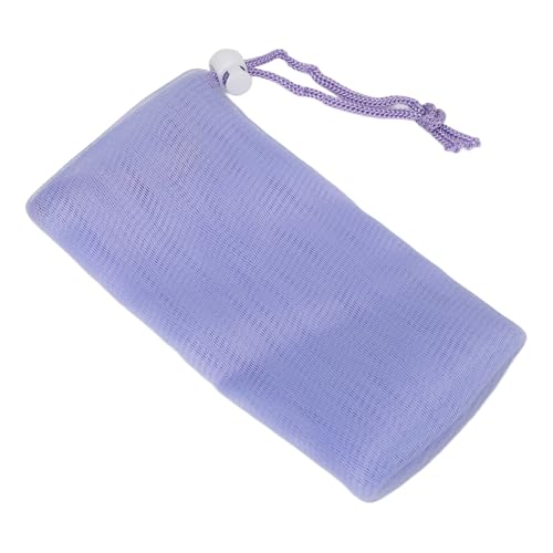 5 Pçs Malha Sabão Bolsa Saver Saco Roxo Bolha Espuma Net Com Cordão Corpo Ferramenta de Limpeza Faci