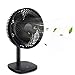 Ventilateur de Table Portable, Petit Ventilateur de Bureau à Batterie, 4 Vitesse du Vent, Rechargeable Batterie à USB 5000 mAh, Ventilateur Table Silencieux pour Maison, Chambre, Bureau, Jardin, Noir