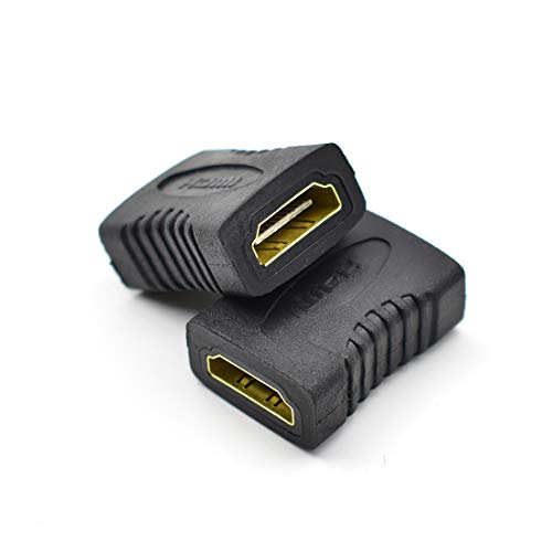Pack de 10 adaptadores HDMI hembra a hembra dorados miniatura 2