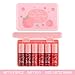 Eakroo 6 Colors Peach Lip Stain Set, Korean Lip Gloss Mini Liquid Lip Tint, Lipstick for Women, Liquid Blush, Lip Plumper, Lip Stain Long Lasting Waterproof, High Pigment, Vivid Color, Cute Stuff