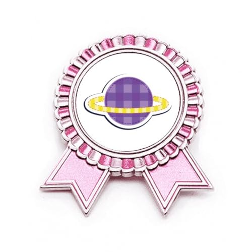 Broche Universe and Alien Saturn rose métal taille M une idée cadeau originale pour ado