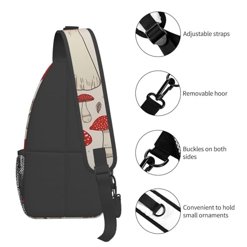 Bolso cruzado tipo mochila para hombro rojo y blanco miniatura 5