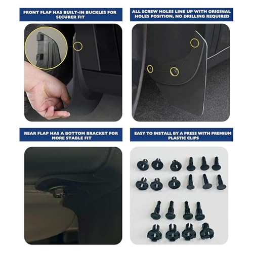 Guardabarros para Tesla Model Y 2017-2023: protectores de neumáticos para todo clima 7