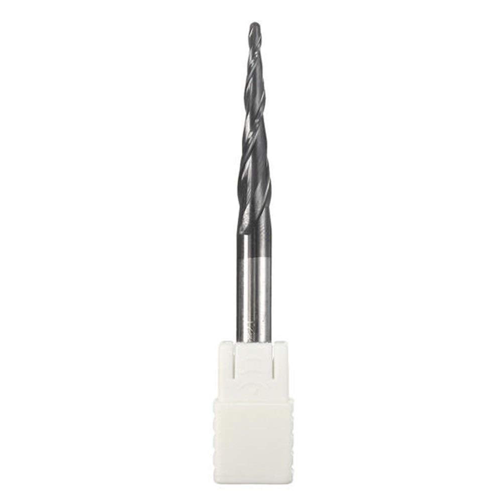 End Mill Set R1*D6*30.5 * 75 HRC55 Milling Cutter 6mm Shank 2 Flutes Carbon Steel Taper Ball Nose End Mill