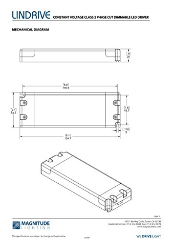 Led Driver - 12V Magnitude - 20W Lindrive Transformer Led Constant Voltage Dimmable Driver Slt20L12Dc #TOP4
