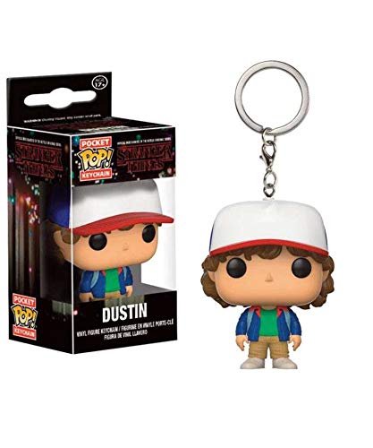 Popsplanet Funko Pop! Keychain – Television – Stranger Things – Dustin Keychain Vinyl Pocket Figure 4 cm Released 2017