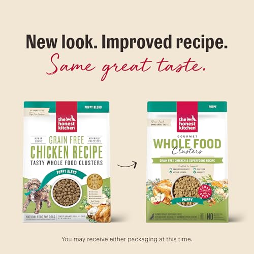 Image of The Honest Kitchen Whole Food Clusters Puppy Grain Free Chicken Dry Dog Food, 4 lb Bag