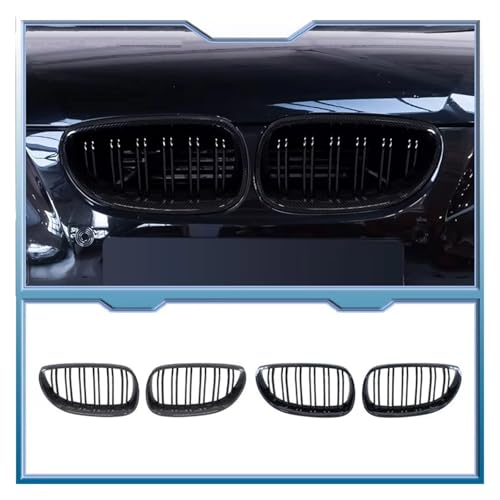 Parrilla de riñón de doble línea para parachoques de BMW Serie 5 E60 E61 3