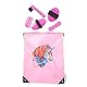 PFIFF 102790 Putzset, Putzbeutel Putztasche befüllt, Pferdeputzset Pferdepflege, Pink