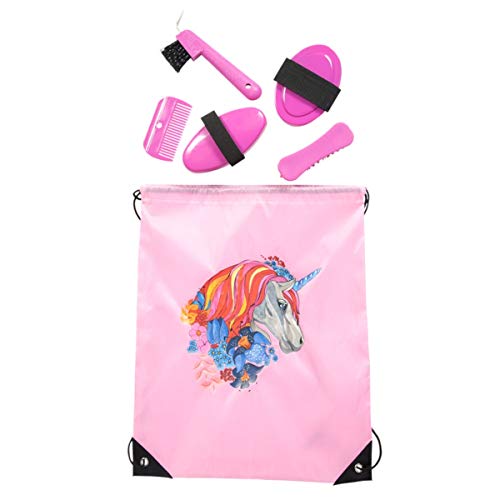Kit de nettoyage pour chevaux Rose PFIFF brosses boîte de pansage équitation