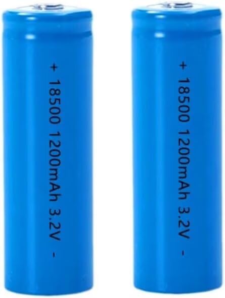 SCUHCVHH ?2 Pack? 3.7V Rechar, 1200mAh, 18 * 50mm 3.7 Volt top 20A for Doorbells, Headlamps, s