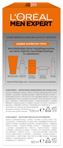 L'Oréal Men Expert Pflegeset gegen müde Haut für Männer, Geschenkset mit Waschgel und Gesichtscreme 24H Anti-Müdigkeit… – Ansicht 5