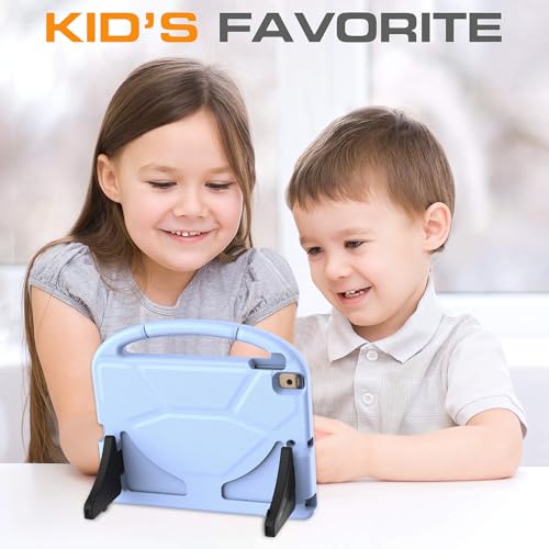 Image of Kids Case for iPad 9th /8th /7th Generation, iPad 10.2 Kids Case with Built-in Screen Protector, Durable Shockproof Handle Stand Protective Cover for iPad 10.2 Inch 2021 /2020 /2019, Light Blue