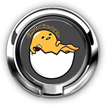 Finger Ring Stand, Cell Phone Holder : Universal Phone Ring Cradle Kickstand Compatible with Phone Xs Max XR X 8 7 6 6s Plus 5 5s se, Gudetama Time to Wine Down