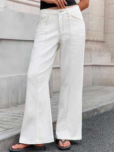 Womens High Waisted Wide Leg Jeans Trendy Baggy Stretchy Loose Straight Leg High-Rise Denim Pants 20254