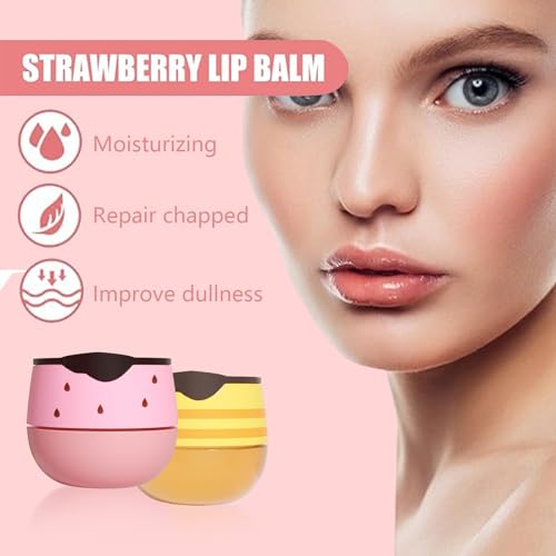 FunnAura 2PCS Moisturizing Honeybalm Lip Balm, Honey & Strawberry Balm UK Lips for Day & Night Lip Care - Image 6