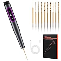 Diealles Shine Mini Bohrmaschine Elektrisch, Mini Bohrer mit 10 Bohrergrößen, 5 Geschwindigkeitsstufen, USB-Aufladung, Kleine Bohrmaschine für Schmuckherstellung/Holz/Leiterplatte/Leder 2,35 mm Schaft