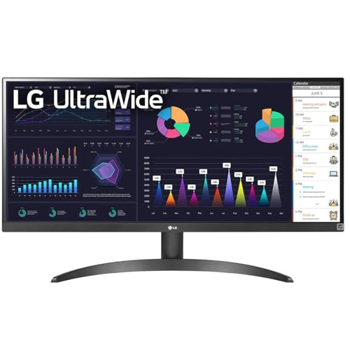 LG 29WQ500-29 21:9 UltraWide Full HD (2560 x 1080) Moniteur avec écran IPS sRGB 99% (Type), HDR10, HDMI et DP, AMD FreeSync™, contrôle à l'écran, Noir