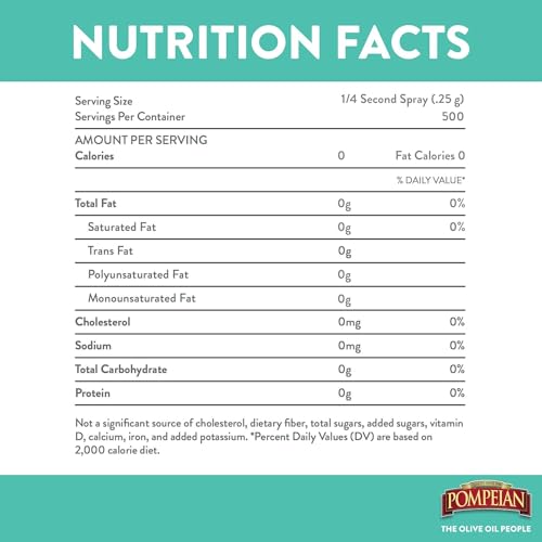 Image of Pompeian Smooth Organic Extra Virgin Olive Oil Spray - 5 fl oz | No Propellants - First Cold Pressed Olive Oil for Cooking - Delicate Flavor for Salads, Pasta, and Drizzling