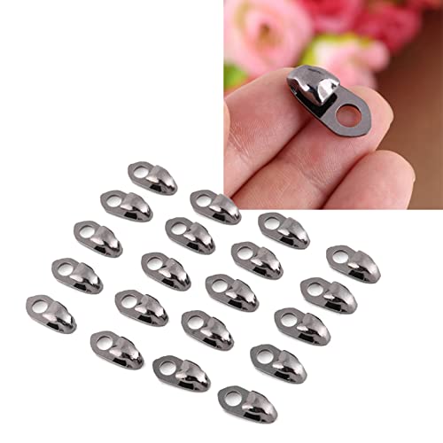 Zerodis 20pcs/set Boot Hooks Lace Buckles Boot Lace Hooks Shoelace Fittings With Rivets Leather Rivets Double Caps Rivet Decoration - Image 4