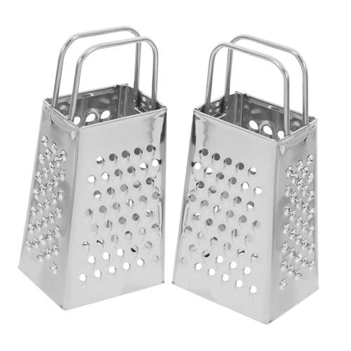 OKUMEYR Multi-purpose Mini Grater 2pcs Cheese Vegetable Slicer Sturdy Stainless Steel Shredder for Easy Grating