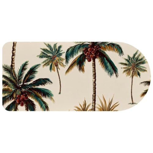 Tapis de souris de bureau antidérapant motif cocotiers pour éviter les glissements