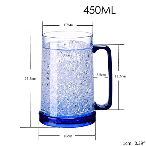 Freezer Ice Beer Mug Clear Cooling Wine Cup Double Wall Gel Frosty Beer Cup Drinking Glasses Double Wall Gel Frosty Cup - Image 4