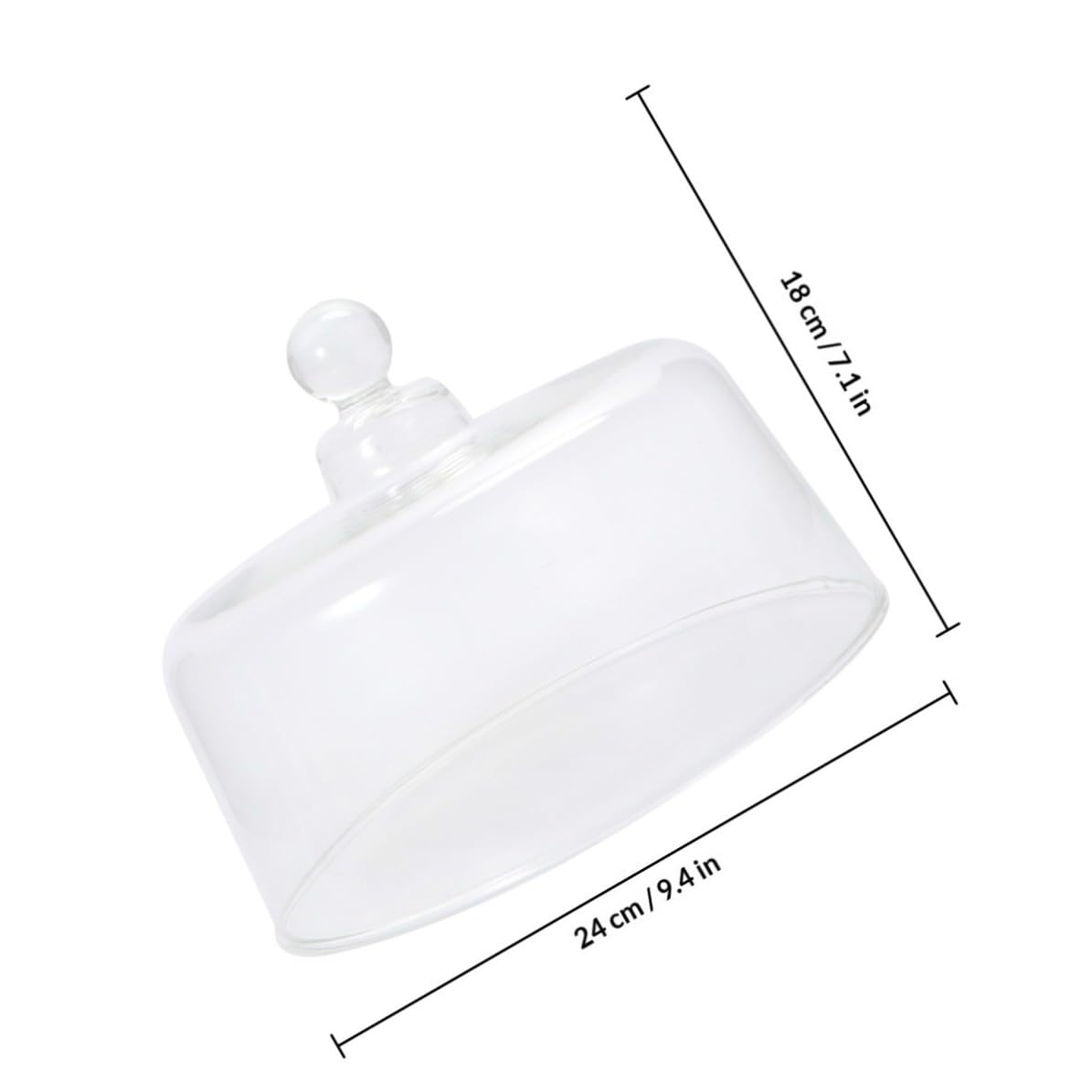 Artibetter Cubierta de Vidrio para Postres y Frutas, Ligera y Portátil