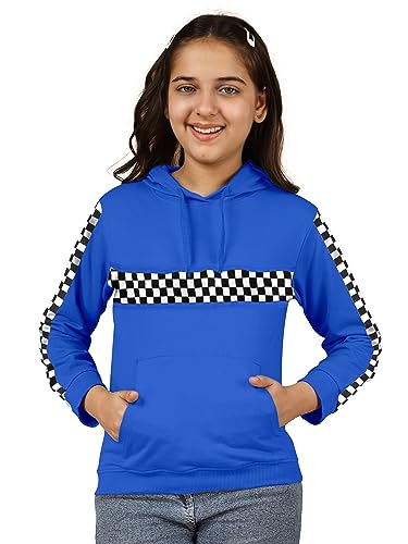 Image of KYDA KIDS Girl's Cotton Hooded Neck Hoodies - Sweatshirt with Hoodies Full Sleeves Girls Winter Wear, Long Sleeve Sweatshirts for Girls - Regular Fit