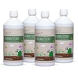 Effektive Mikroorganismen aktiv 4 Liter (4 x 1 Liter) - EM aktiv - Bodenhilfsstoff - Anwendungsfertig für z.B. Bodenaktivator, Kompostbeschleuniger, für Bokashi Eimer, Stallreiniger - 100% vegan
