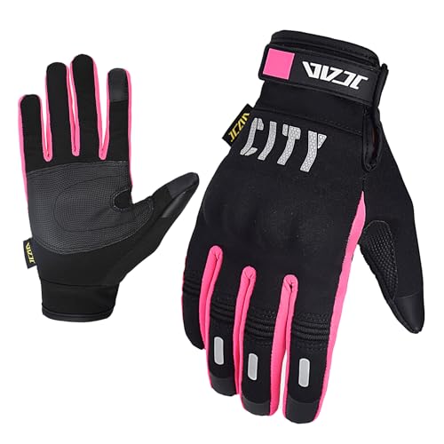 Gants Chauds pour Moto en Hiver,Gants Sportifs Thermiques imperméables aux Femmes pour Conduite,Cyclisme et Conduite de Moto,Gants de Ski pour avec Fonction Tactile (Rose, X-Small)