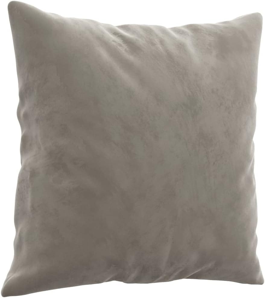vidaXL Throw Pillows 2 Pcs Set - Light Gray Velvet Square Couch Cushions with Inserts - 15.7" x 15.7"