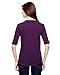 Anvil Ladies Triblend Deep Scoopneck 1/2 Sleeve T-Shirt. 6756L - XX-Large - Heather Aubergine