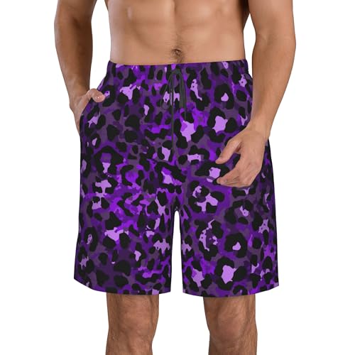 AMRANDOM Mens Casual Shorts Drawstring Summer Beach Golf Shorts Bathing Suit Swim Trunks