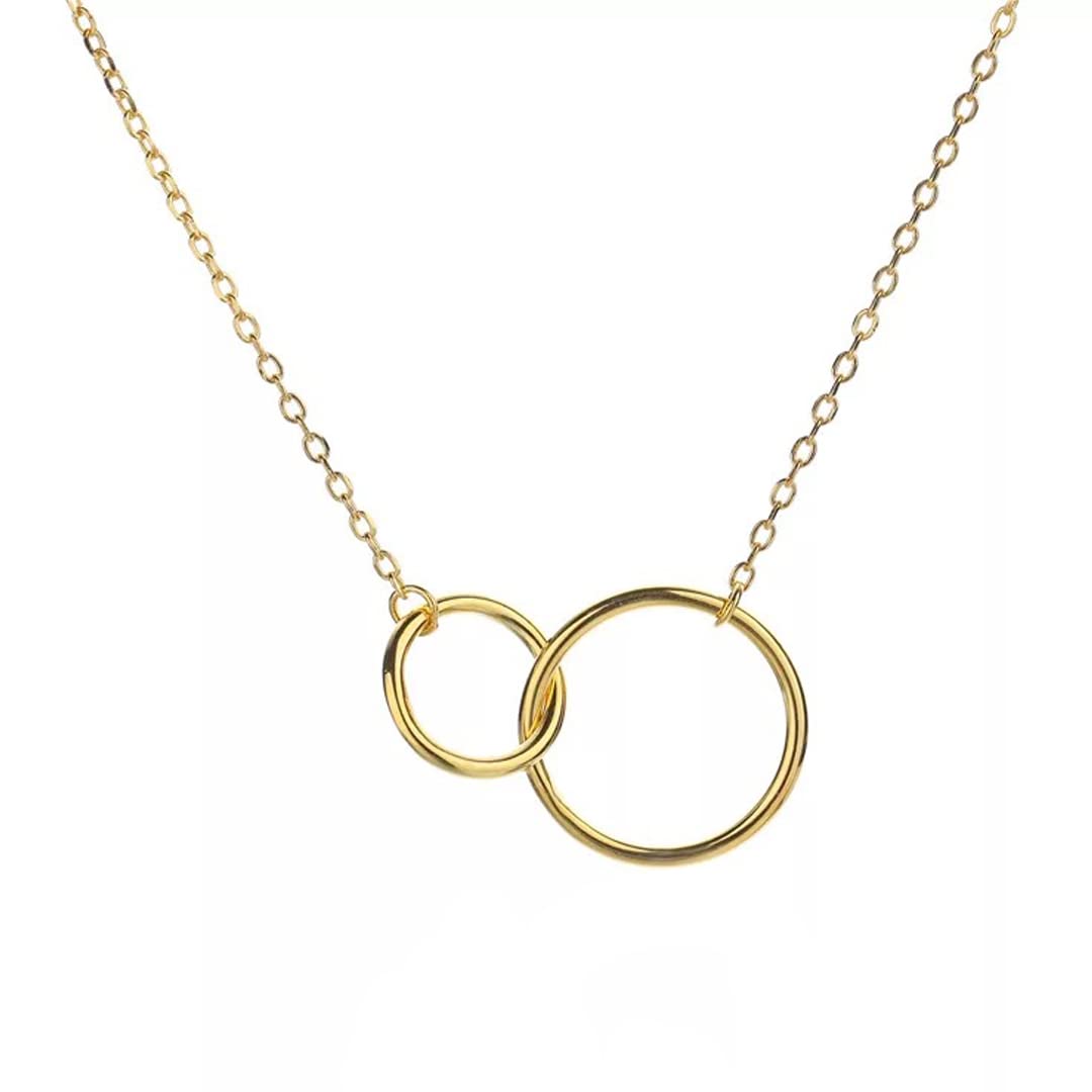 Vembley Single Layered Double Circle Pendant Necklace For Girls And Women (B0BK4NRCZB) Amazon Price History, Amazon Price Tracker