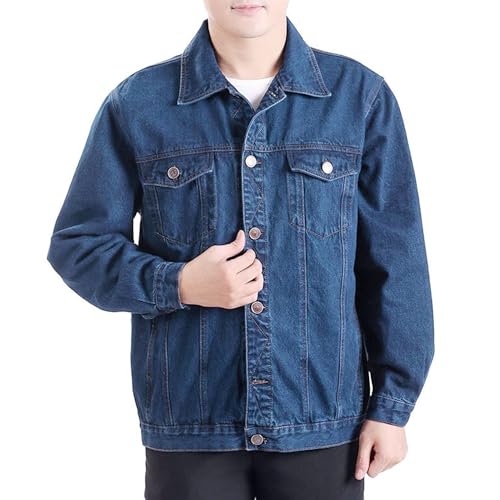 Chaqueta de mezclilla para hombre estilo camionero miniatura 5